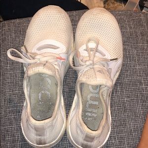 White Adidas Pure Boosts